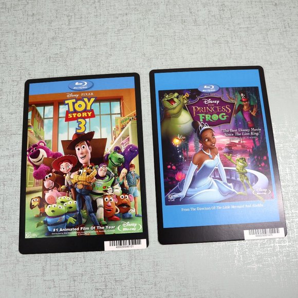 Toy Story Princess the Frog BLOCKBUSTER VIDEO BLURAY BACKER CARD 5"X8" NO MOVIE - Picture 1 of 10